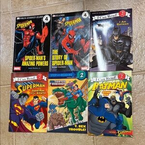 Superhero book bundle for early readers EUC set of 6 books
